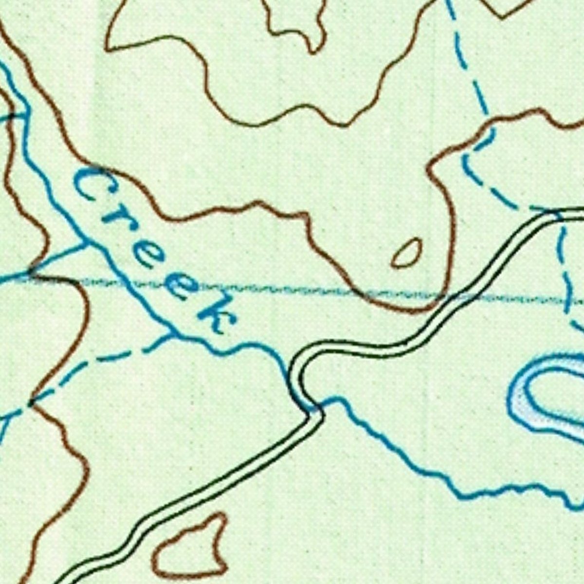 The 1949 map of the valley around the parcel.